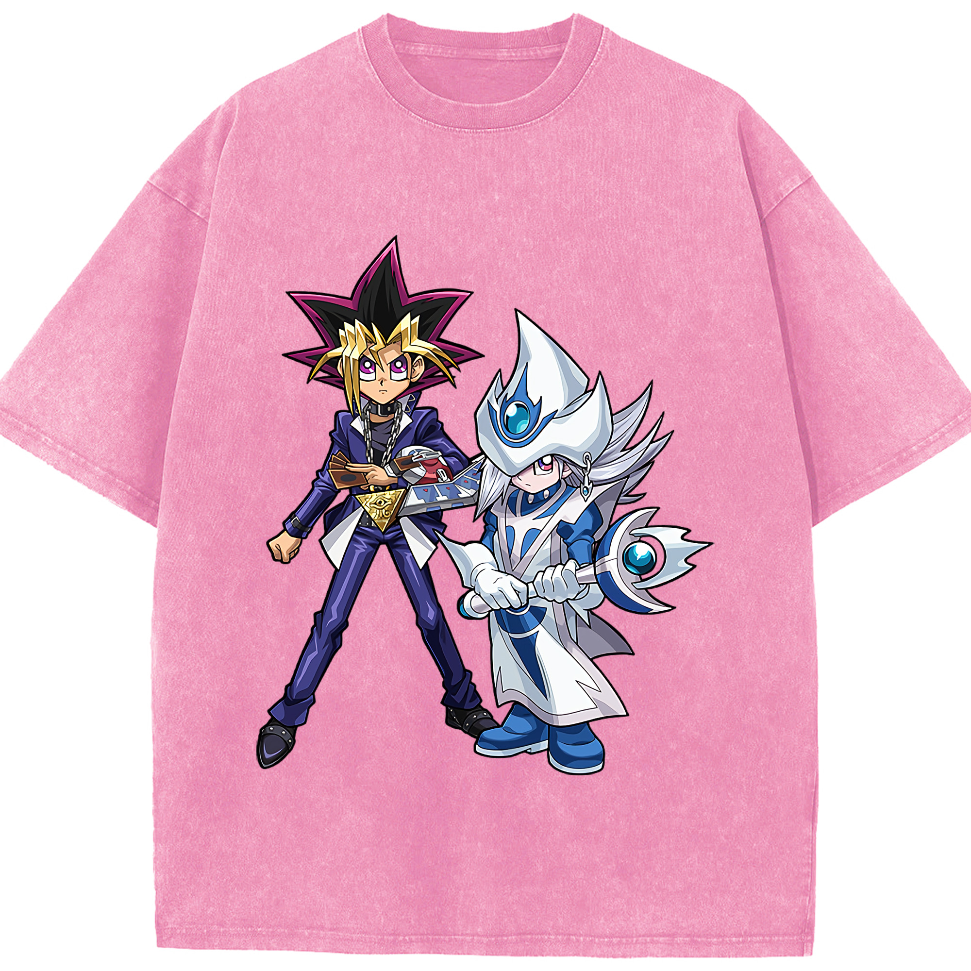 （画像用） 遊☆戯☆王 Yu-Gi-Oh! 綿100% ヴィンテージ風 半袖Tシャツ（フロントプリント）